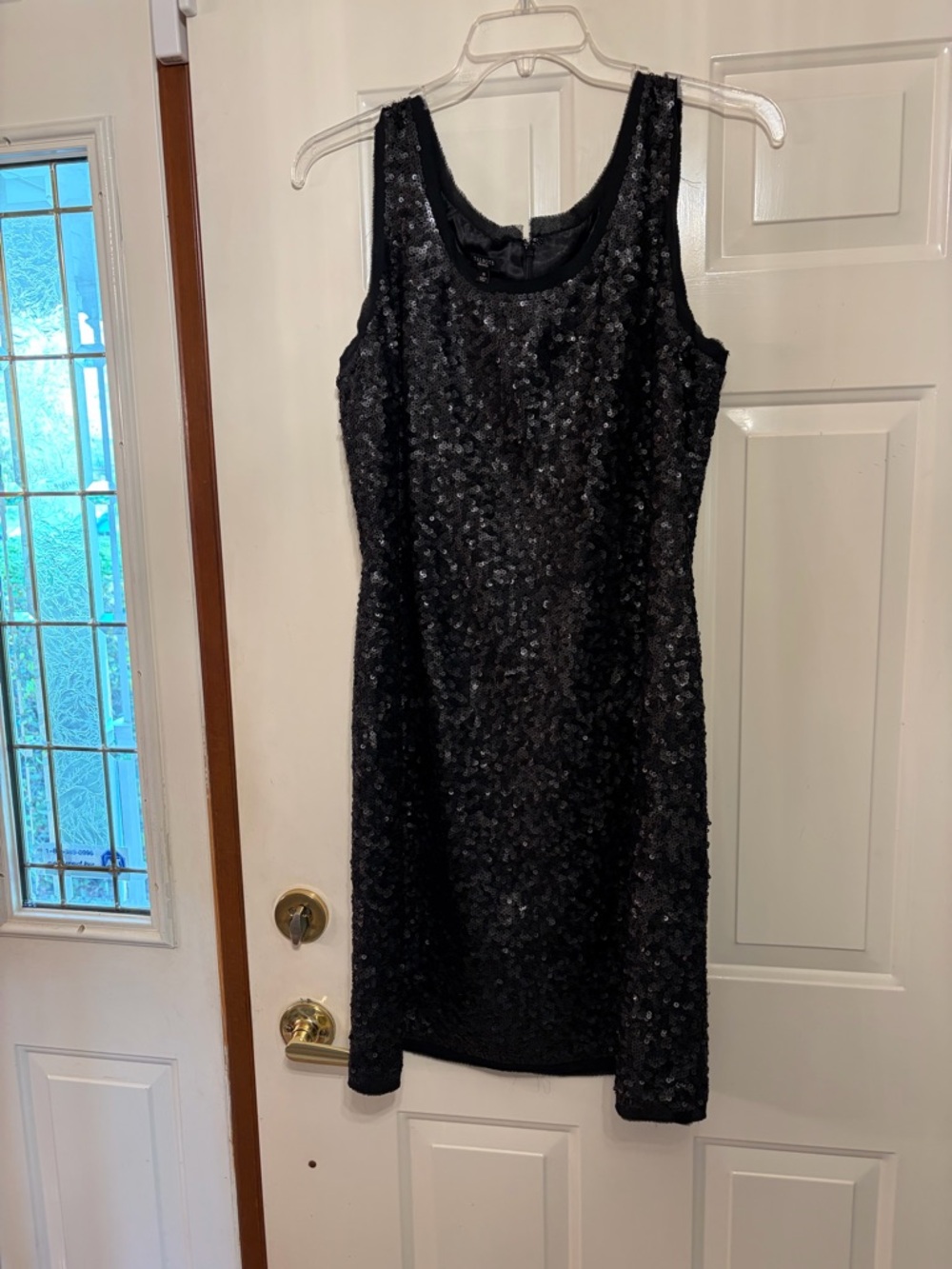 Talbots Black Sequin Sheath Dress